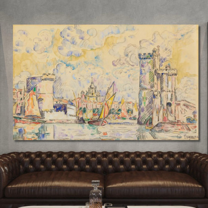 Porto Di La Rochelle Paul Signac psn81 quadro stampato su tela
