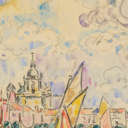 Porto Di La Rochelle Paul Signac psn81 quadro stampato su tela