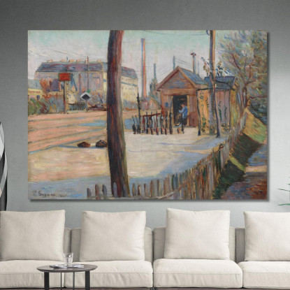 Nodo Ferroviario Vicino A Bois-Colombes Paul Signac psn87 quadro stampato su tela