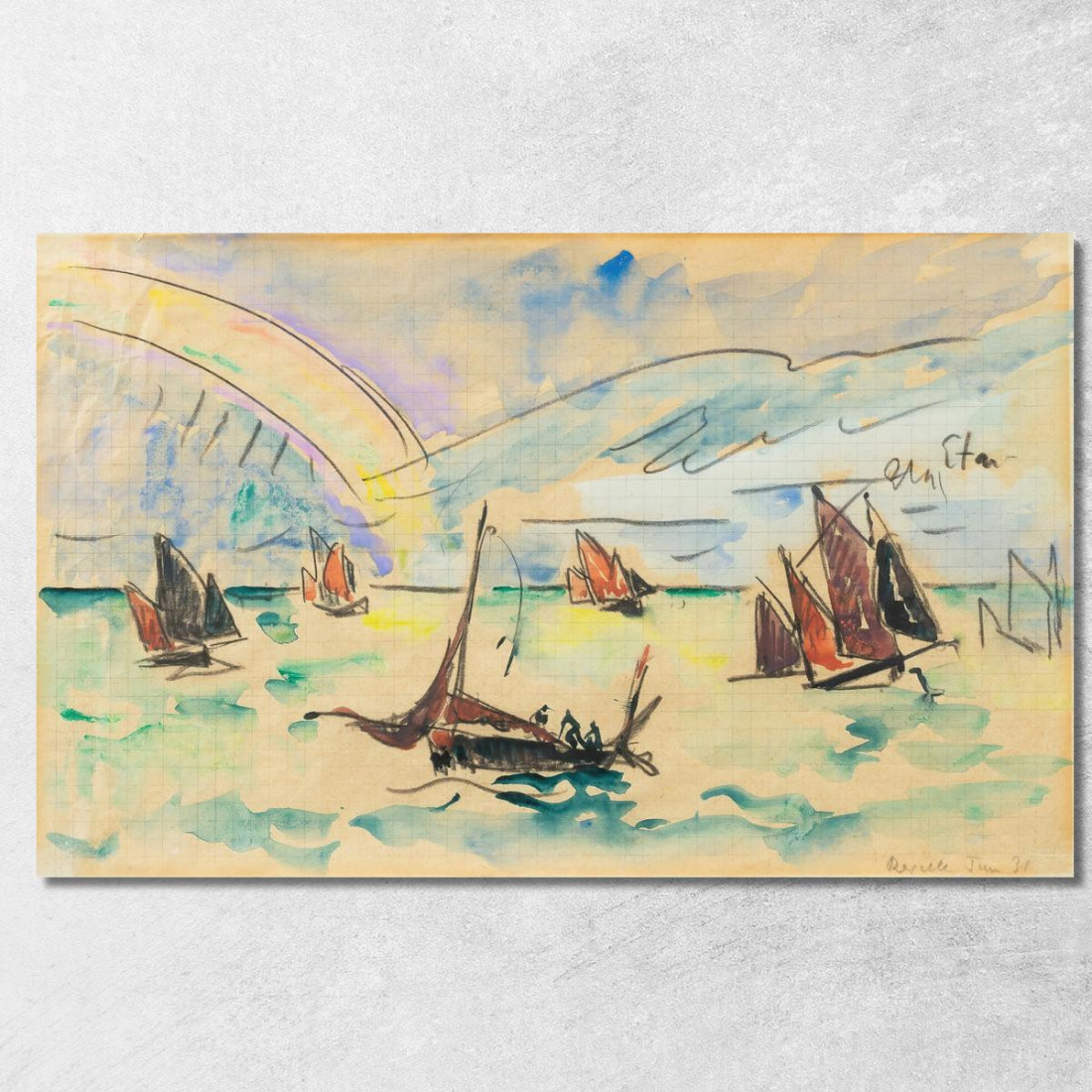 Reville Paul Signac psn89 quadro stampato su tela