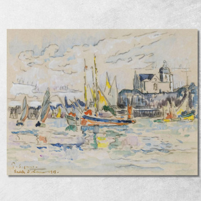 Vista Di Sables D'Olonne Dal Porto Paul Signac psn90 quadro stampato su tela