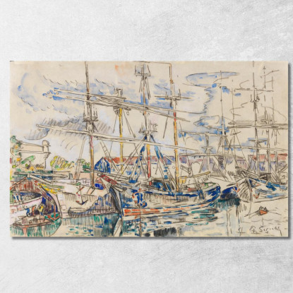 Saint-Malo Il Terranova Paul Signac psn93 quadro stampato su tela