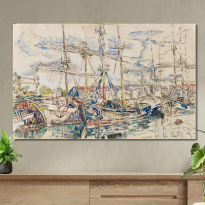 Saint-Malo Il Terranova Paul Signac psn93 quadro stampato su tela