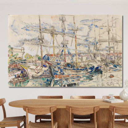 Saint-Malo Il Terranova Paul Signac psn93 quadro stampato su tela