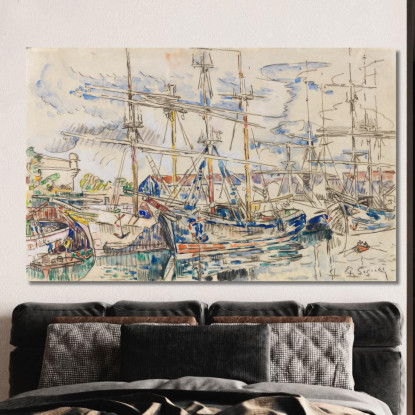 Saint-Malo Il Terranova Paul Signac psn93 quadro stampato su tela