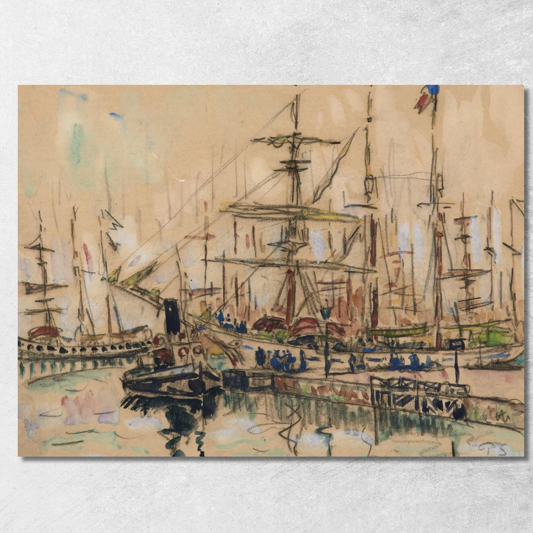 San Malò. Terreneuvas 2 Paul Signac psn94 quadro stampato su tela