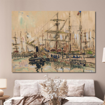 San Malò. Terreneuvas 2 Paul Signac psn94 quadro stampato su tela