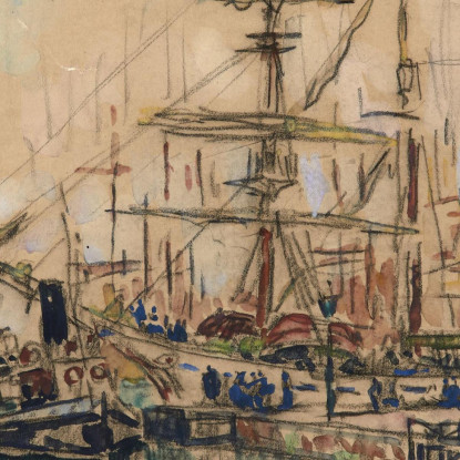 San Malò. Terreneuvas 2 Paul Signac psn94 quadro stampato su tela