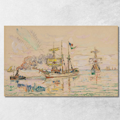 San Malo. I Terreneuva Paul Signac psn95 quadro stampato su tela
