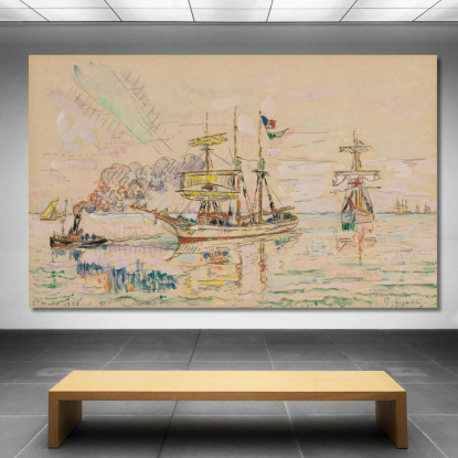 San Malo. I Terreneuva Paul Signac psn95 quadro stampato su tela