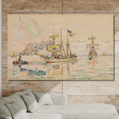 San Malo. I Terreneuva Paul Signac psn95 quadro stampato su tela