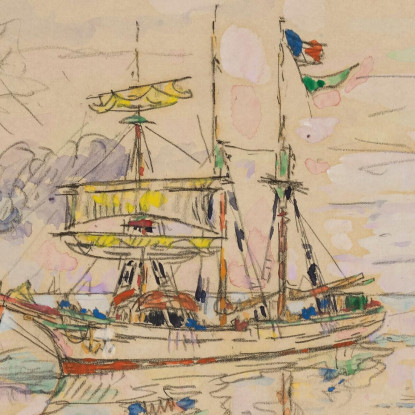 San Malo. I Terreneuva Paul Signac psn95 quadro stampato su tela