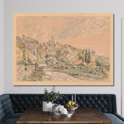 Saint-Paul-De-Vence Paul Signac psn96 quadro stampato su tela