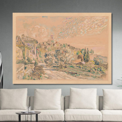 Saint-Paul-De-Vence Paul Signac psn96 quadro stampato su tela