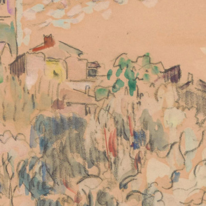 Saint-Paul-De-Vence Paul Signac psn96 quadro stampato su tela