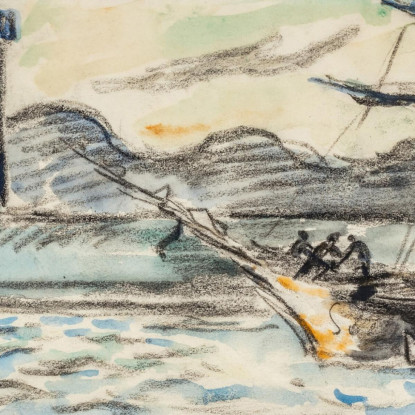 Saint Tropez. Il Faro E Il Molo Paul Signac psn102 quadro stampato su tela