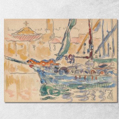 Saint Tropez. I Tartan Paul Signac psn103 quadro stampato su tela