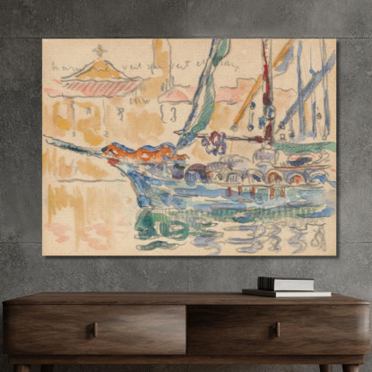 Saint Tropez. I Tartan Paul Signac psn103 quadro stampato su tela