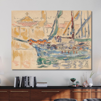 Saint Tropez. I Tartan Paul Signac psn103 quadro stampato su tela