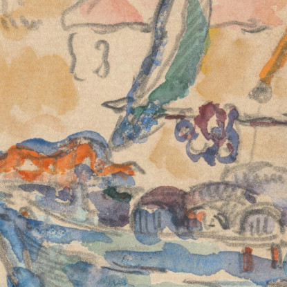 Saint Tropez. I Tartan Paul Signac psn103 quadro stampato su tela