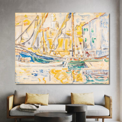Saint Tropez Paul Signac psn104 quadro stampato su tela