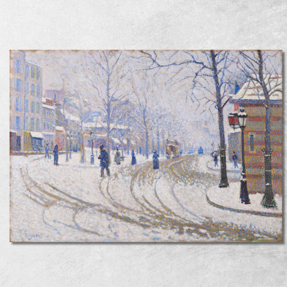 Neve Boulevard De Clichy Parigi Paul Signac psn106 quadro stampato su tela