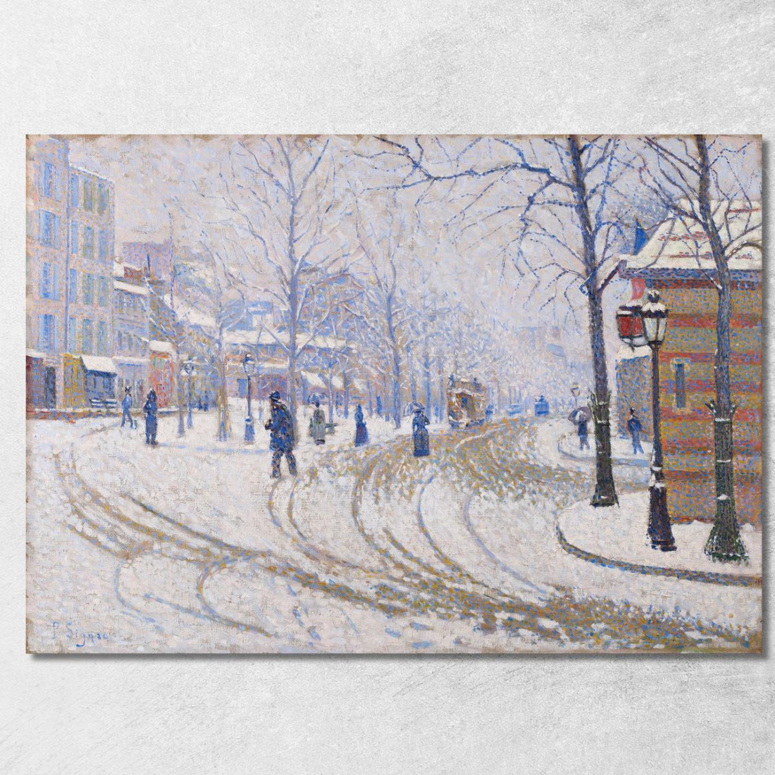 Neve Boulevard De Clichy Parigi Paul Signac psn106 quadro stampato su tela