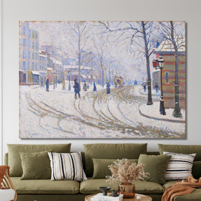 Neve Boulevard De Clichy Parigi Paul Signac psn106 quadro stampato su tela