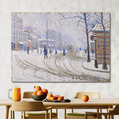 Neve Boulevard De Clichy Parigi Paul Signac psn106 quadro stampato su tela