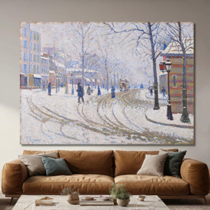 Neve Boulevard De Clichy Parigi Paul Signac psn106 quadro stampato su tela