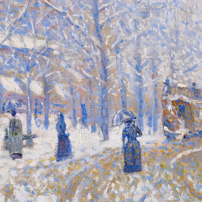 Neve Boulevard De Clichy Parigi Paul Signac psn106 quadro stampato su tela