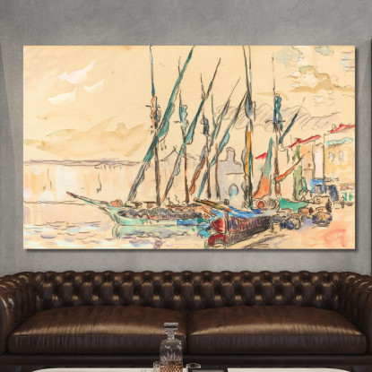 St. Tropez Paul Signac psn107 quadro stampato su tela