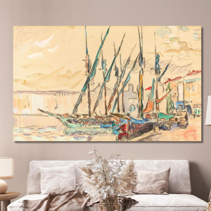 St. Tropez Paul Signac psn107 quadro stampato su tela