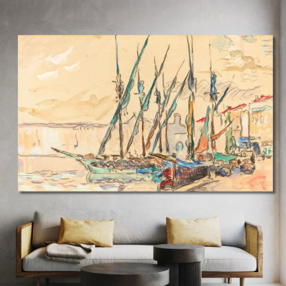 St. Tropez Paul Signac psn107 quadro stampato su tela