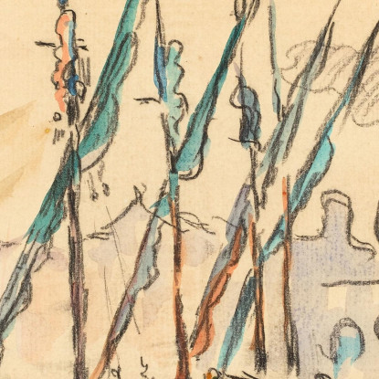 St. Tropez Paul Signac psn107 quadro stampato su tela