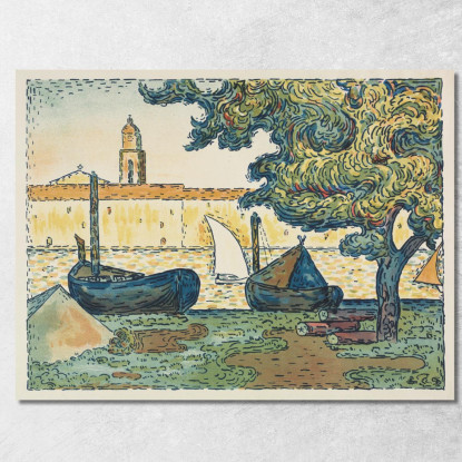 St. Tropez Il Porto Di St. Tropez Paul Signac psn108 quadro stampato su tela