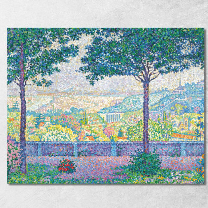 Terrazza Meudon Paul Signac psn110 quadro stampato su tela