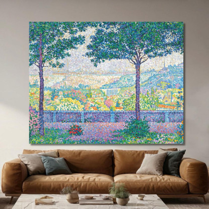 Terrazza Meudon Paul Signac psn110 quadro stampato su tela