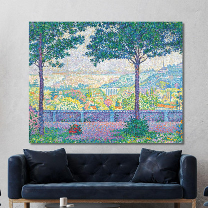 Terrazza Meudon Paul Signac psn110 quadro stampato su tela