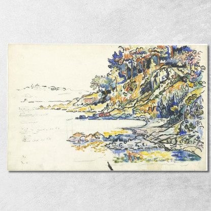 La Calanque Di Saint Tropez Paul Signac psn114 quadro stampato su tela