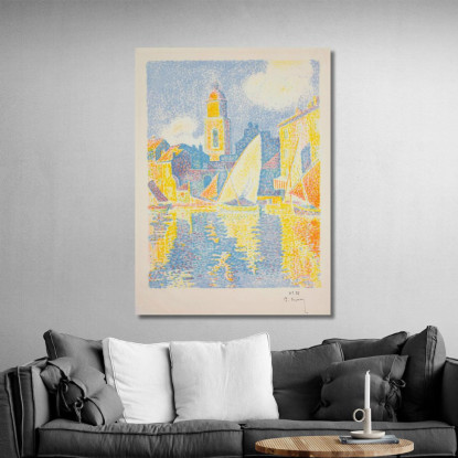 Il Porto Di St. Tropez Paul Signac psn118 quadro stampato su tela