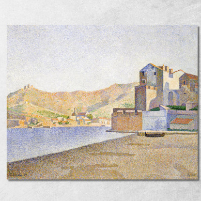 La Spiaggia Cittadina Collioure Opus 165 1887 Paul Signac psn120 quadro stampato su tela