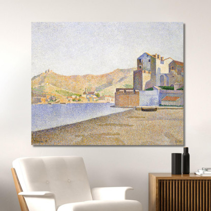 La Spiaggia Cittadina Collioure Opus 165 1887 Paul Signac psn120 quadro stampato su tela