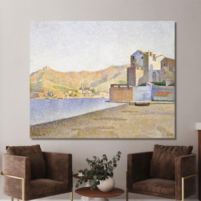 La Spiaggia Cittadina Collioure Opus 165 1887 Paul Signac psn120 quadro stampato su tela