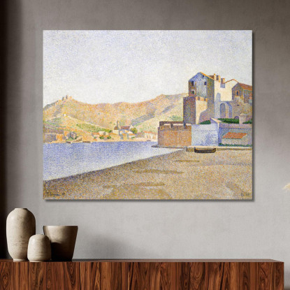 La Spiaggia Cittadina Collioure Opus 165 1887 Paul Signac psn120 quadro stampato su tela