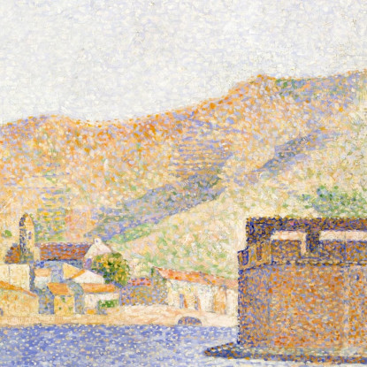La Spiaggia Cittadina Collioure Opus 165 1887 Paul Signac psn120 quadro stampato su tela