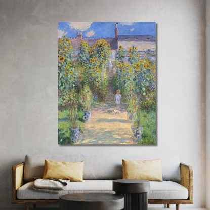 Il Giardino Degli Artisti A Vétheuil Claude Monet mnt315 quadro stampato su tela
