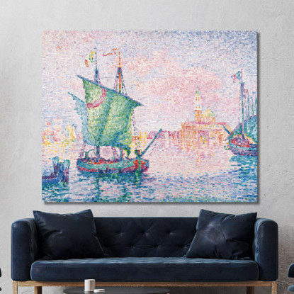 Venezia La Nuvola Rosa 1909 Paul Signac psn124 quadro stampato su tela