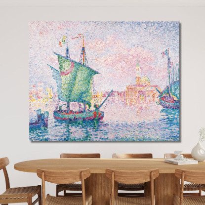 Venezia La Nuvola Rosa 1909 Paul Signac psn124 quadro stampato su tela
