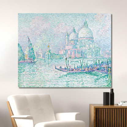 Venezia. Il Saluto. Verde Paul Signac psn125 quadro stampato su tela